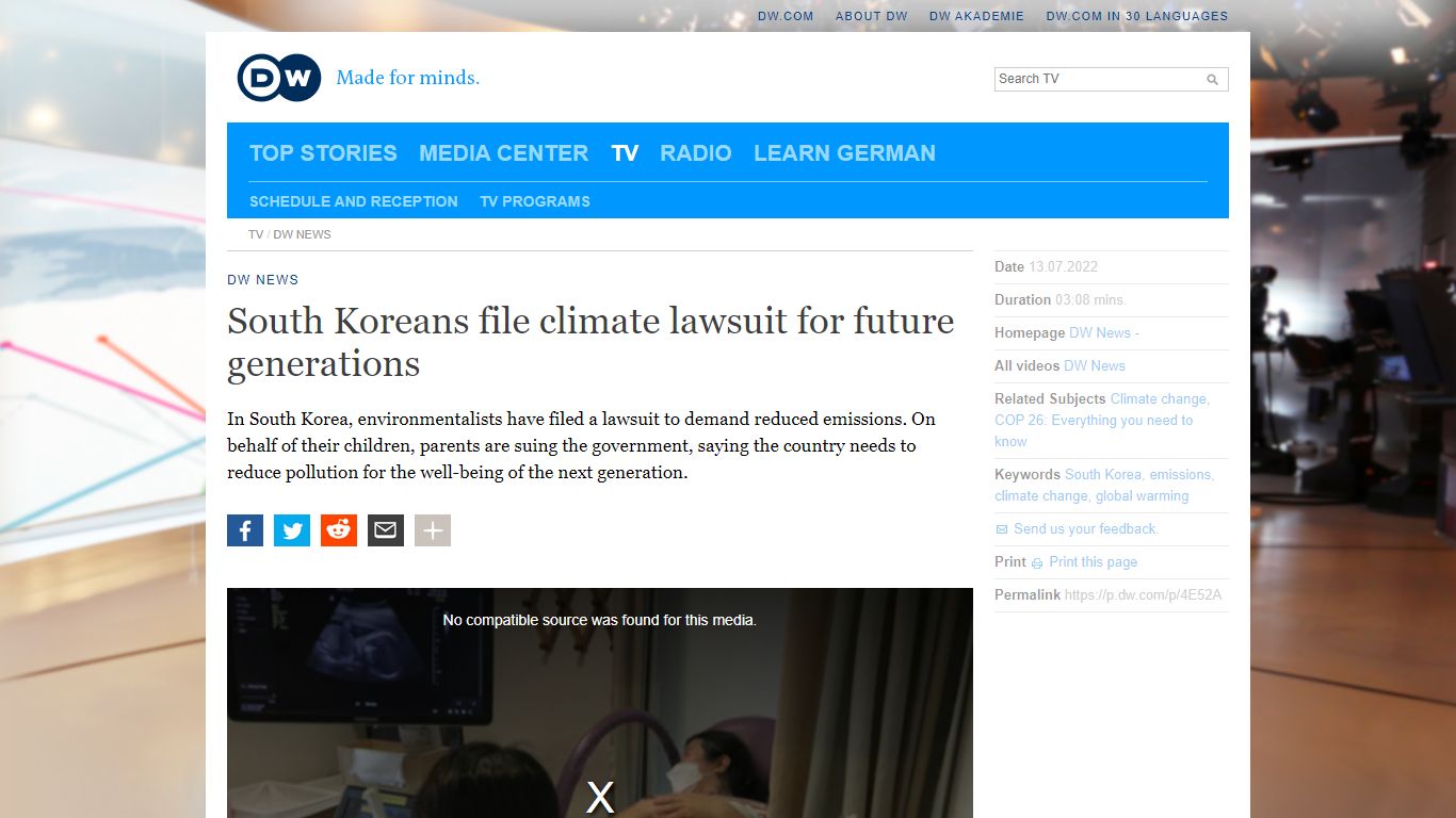 South Koreans file climate lawsuit for future generations | DW News ...