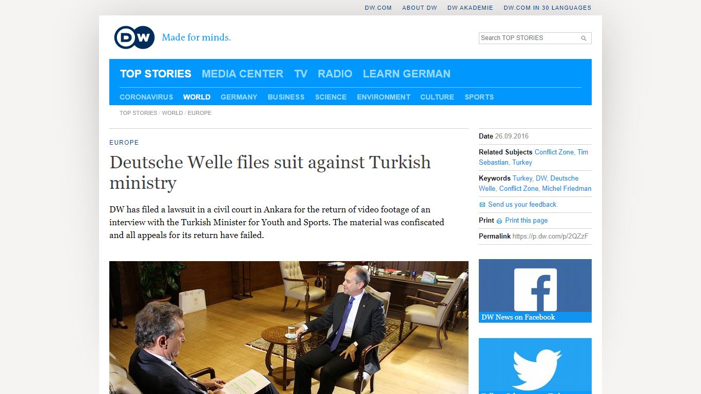 Deutsche Welle files suit against Turkish ministry - DW.COM